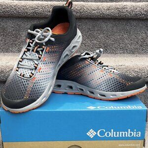 Columbia Drainmaker III Runners Mens Blk and Org Sz 12 NEW With BOX